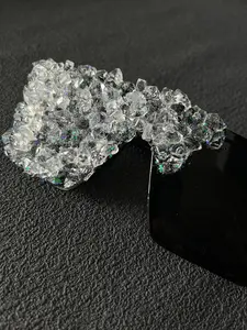 Concert Style Ice Drill Decorative Glasses, Handmade Random Items, Unique Effects Per Pair, Punk Halloween Theme, PC Frame Material
