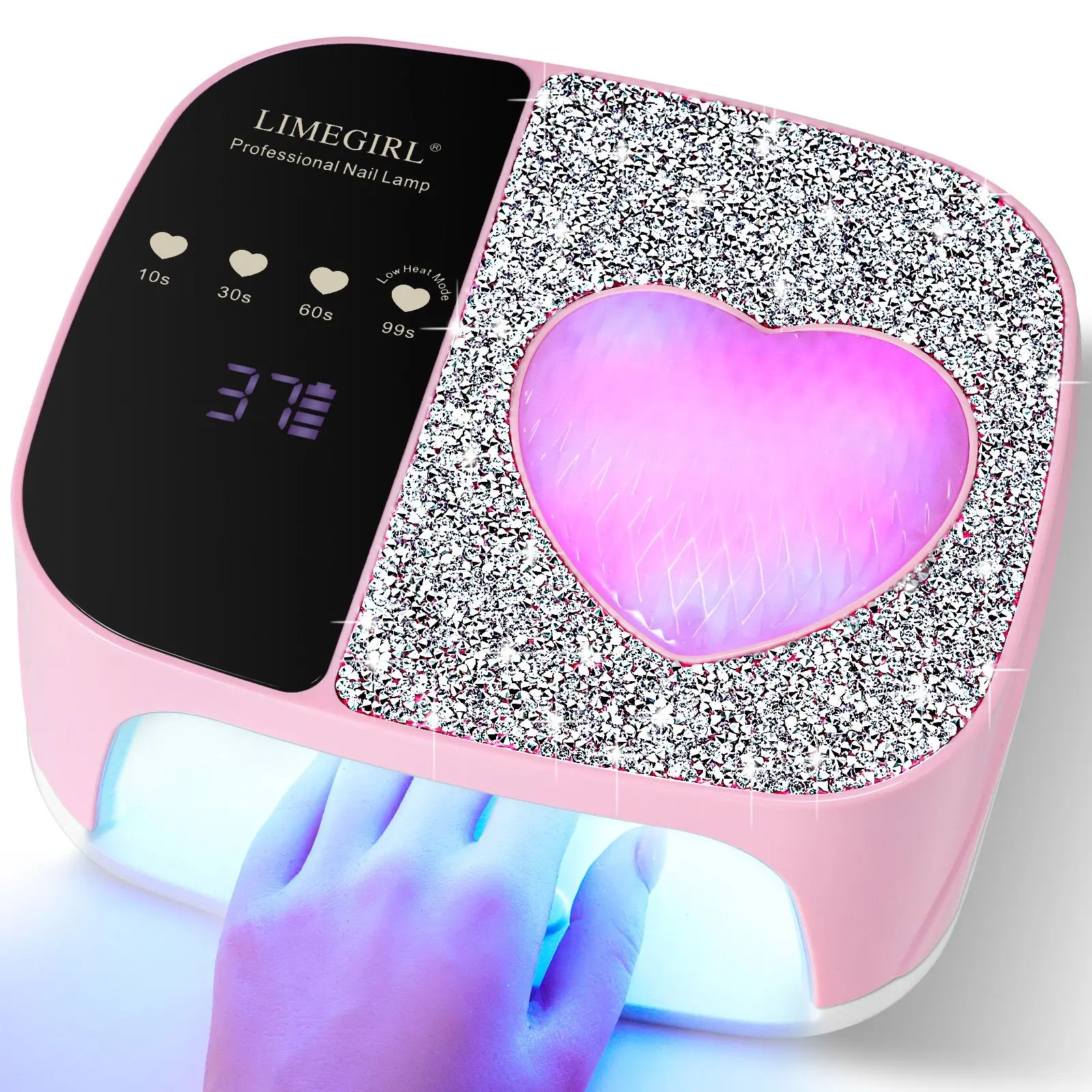 Cordless UV LED Nail Lamp for Gel Polish – Fast Curing Rechargeable Nail Dryer with 4 Timer Settings, Portable Professional Nail Lamp for Home & Salon