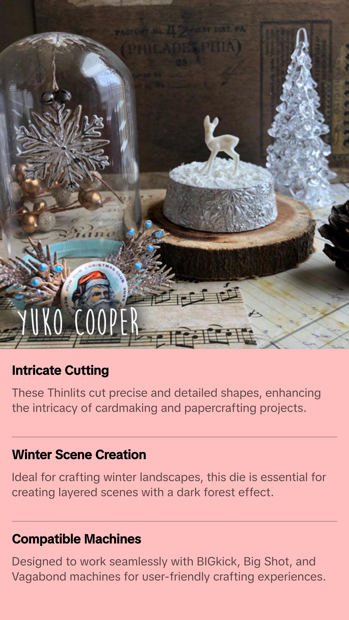 Sizzix Thinlits Die - Tall Pines by Tim Holtz