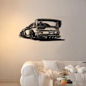 1pc RX7 Silhouette Metal Wall Art, Artwork, RX7 Silhouette Statue Mural, Perfect for Garage, Man Cave, Automotive Wall Decor, Car Show Decor, Ideal Gift for Car Enthusiasts