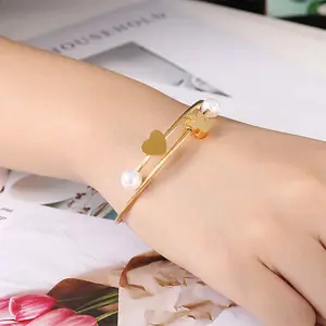 Pulsera Estilo Coreano Geométrico de Acero de Titanio.