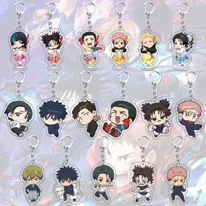 Anime JUJUTSU KAISEN 6cm Acrylic Cute Character Yuji Itadori Backpack Pendant Car Key Decoration Fan Gift Keychain