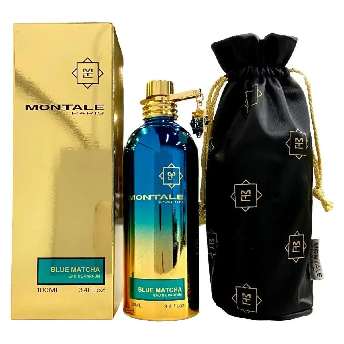 Montale Blue Matcha Unisex EDP Perfume - Unisex Fragrance, 3.3-3.4 oz or 10ml Liquid Option, New In Box, Base Notes: Mate, Cedar, Citrus, Musk, Patchouli Leaf, Matcha, Powdery Notes