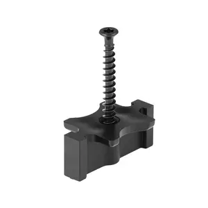 VEVOR 900PCS Hidden Deck Fasteners for Composite Decking Board, Universal Composite T Clips & Plastic Hidden Fasteners with Metal Screws, Polypropylene PP Clips Works with 0.26 inch Gaps, Black