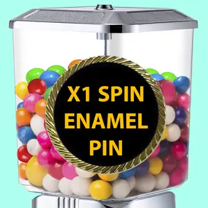 X1 Spin Enamel Pin - Mystery Pin from Live Gum Ball Machine