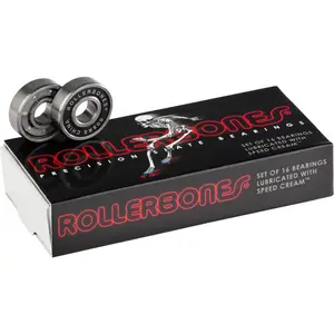 Rollerbones Bearings Roller Skate Bearings 16-Pack (8mm, Size 608)