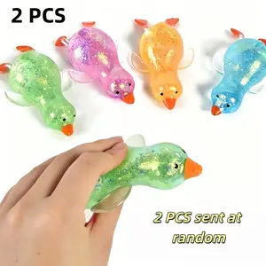 2-Pack Large Duck Squeeze Toys, Malt Sugar Stress Relief, Creative Unisex Gift, Slow Rebound, Random Colors, Perfect for Relaxation