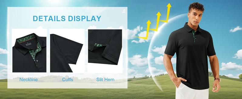 3-Pack Men&rsquo;s Polo Shirts &ndash; Soft Breathable Cotton, Comfortable Short Sleeve Casual Fit, Classic Collared Polo Shirts for Work, Golf, Travel & Everyday Wear