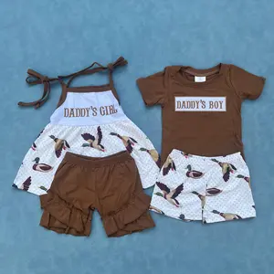 Daddy's boy Fathers day kids mallard duck summer clothes