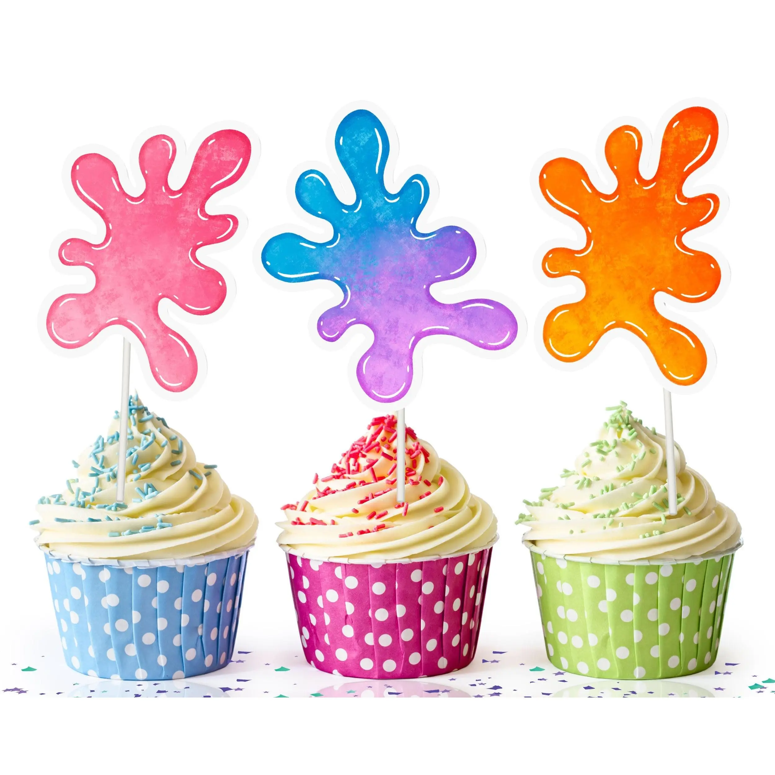 Slime Splatter Cupcake Toppers - Ooze Fun into Your Party