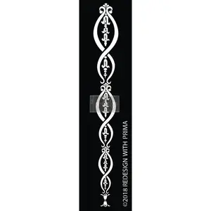 Redesign With Prima Adhesive Silk Screen Stencil - Taliana Border - 3x12in nylon mesh 655350632748