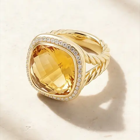 Classic Geometric Square Shaped Zircon Design Ring for Men and Women, Simple Daily Wear Party Creative Jewelry, Unisex Fashion Accessory, Geometric Rings