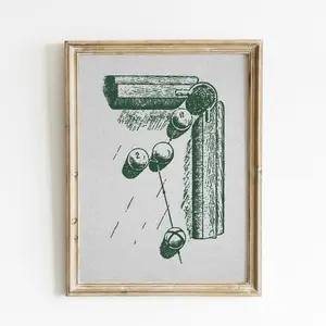 Vintage Billiards Poster- Retro Pool Room Art
