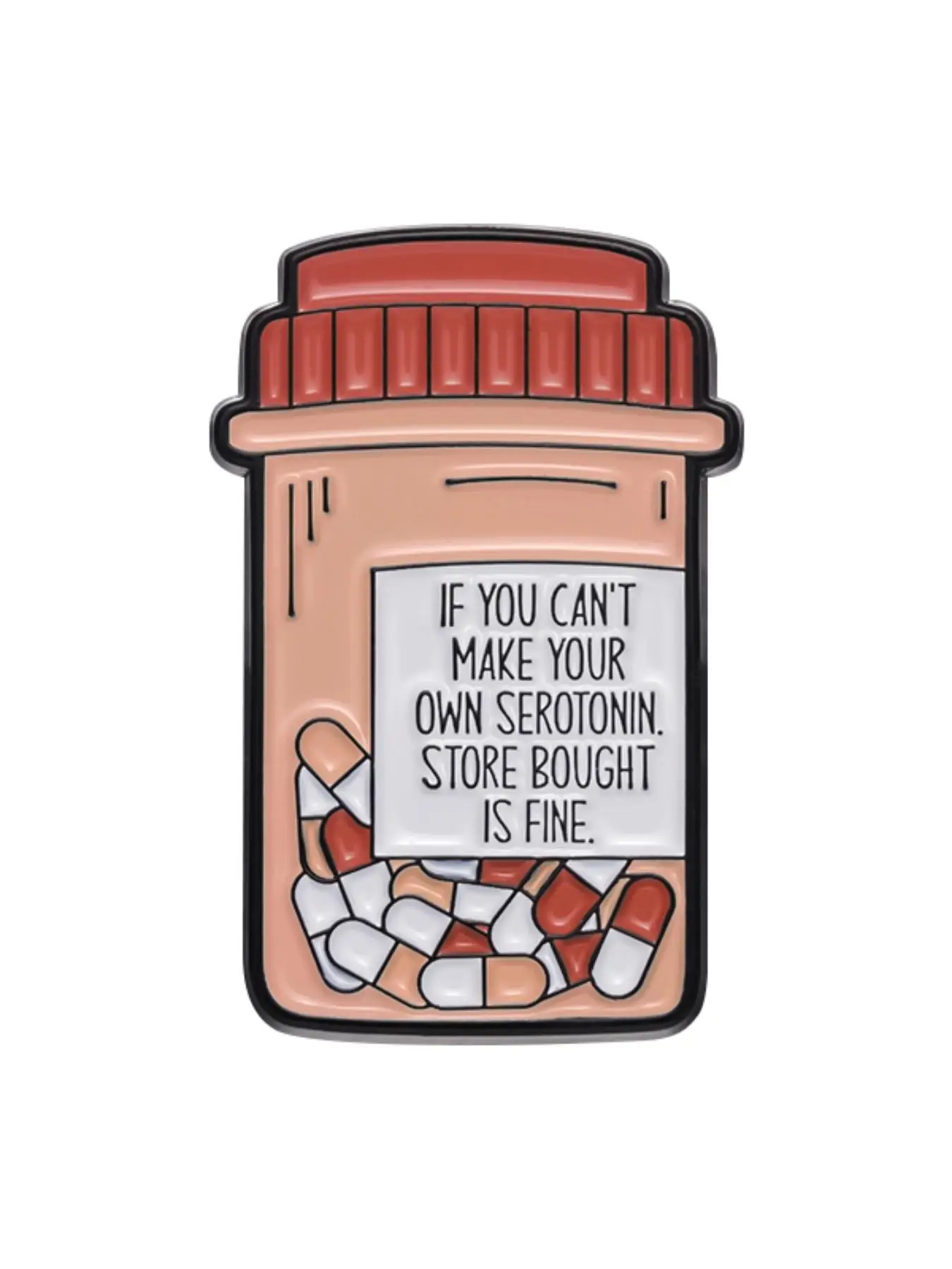 Cute Letter & Drug Bottle Design Brooch Pin, Casual Novelty Creative Clothes Enamel Badge, Fashion Cute Clothing Accessories for Women & Men, Clean Gi