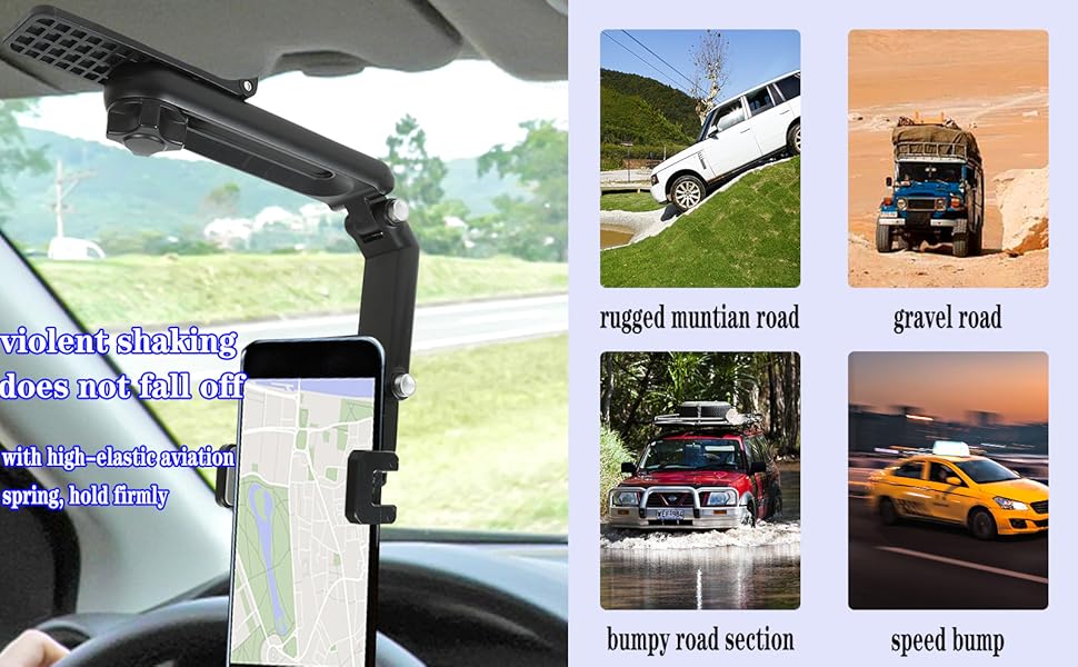 1080° Multi-Function Car Sun Visor Phone Holder | 360° Rotatable Retractable | Universal Fit for All Scenes