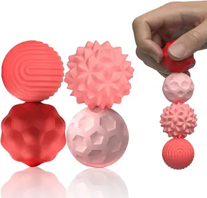 Silicone Magnetic Balls Fidget Toys for Adults & Teens, 4PCS Stress Relief Sensory Toys for Autism ADHD Anxiety Fun Textures Gadgets Office Desk Toy for Kids Adults