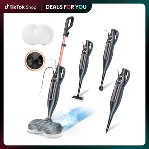 [DealsForYouDays]]DEVOAC 10-in-1 Electric Steam Mop with Detachable Handheld Steamer Lightweight for Walls Floors,Tiles Tackles Grease&Sticky Messes,Steam Cleaner For House, Multi-Accessories Portable Cleaning