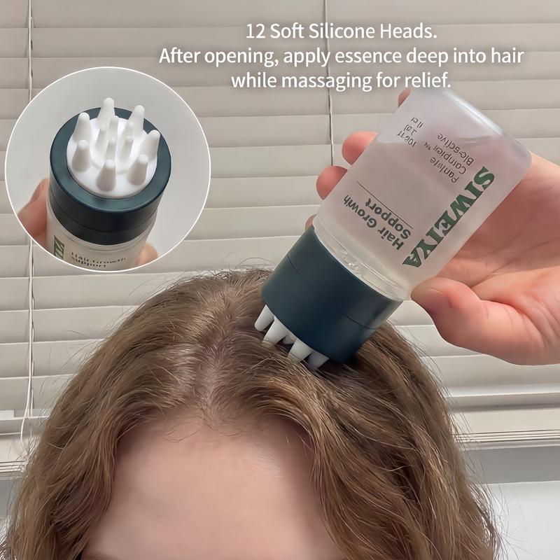 Korean Hair Growth Scalp Serum — Peptide Complex Formula for Thinning Hair, Supports Fuller-Looking Strands, Plant-Based Bio-Active Care to Strengthen Roots & Soothe Scalp