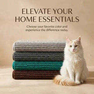 23.6*35.4in Ultra Absorbent Chenille Door Mat, Non Slip TPE Backing Rug, Washable Floor Mat for Entryway Bathroom Kitchen Patio, Traps Mud & Wet Paws, Indoor Outdoor Home Rug