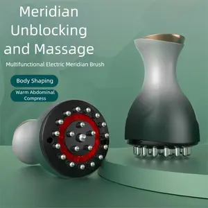 Electric Meridian Brush–35-Speed Intelligent Massager with Red Light Therapy, Vibration,and Heat Function–Portable Home Use for Muscle Relaxation,Meridian Unblocking,and Stress Relief–Ideal Gift Wellness Enthusiasts Lymphatic Drainage Machines Adjustable