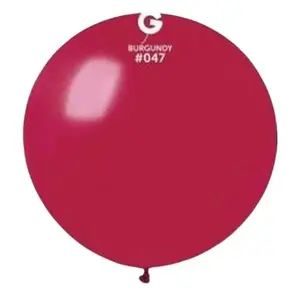 Gemar USA Solid Burgundy G30-047 31" Balloon - 1 Balloon per Package for Festive Decor, Ideal for Events & Parties