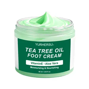 Tea Tree Oil Foot Balm, Alcohol-Free, Low Allergenicity, Moisturizing Nourishing, Contains Aloe Vera, Hyaluronic Acid, Honey, Foot Moisturizer