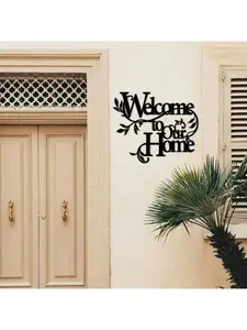 1 Pc "Welcome To Our Home"Creative Wall Decor - A Heartwarming Entryway Sign That Reflects Hospitality, Perfect As A Personalized Home Gift, Ideal For Adorning Foyers, Living Rooms, And Indoor Spaces Gifts Birthday Graduation