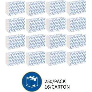 Genuine Joe GJO21100 Multifold Towels, 250 Sheets per Pack, 16 Pack