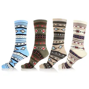 ASR Outdoor Beige Southwest Navajo Mens Socks Hiking Gear Camping Accessories, 1 Pair