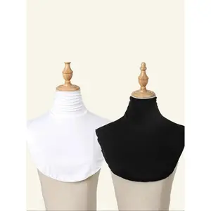 Women's Solid Color Modal Neck Dickey, 2 Counts 2024 New Style Casual Comfortable Breathable High Neck Dickey, Fashion Accessories for Daily Wear