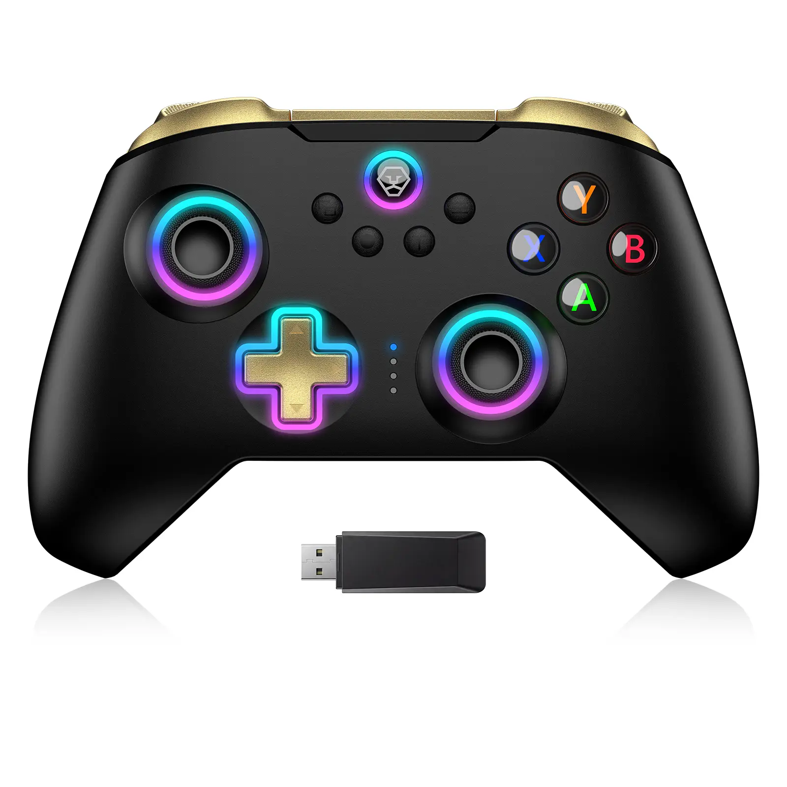 Pro Gaming Controller for Xbox Series X|S & PC – Dual Joysticks, 7 RGB Lights, Dual Vibration, Programmable Turbo & 3.5mm Headset Support