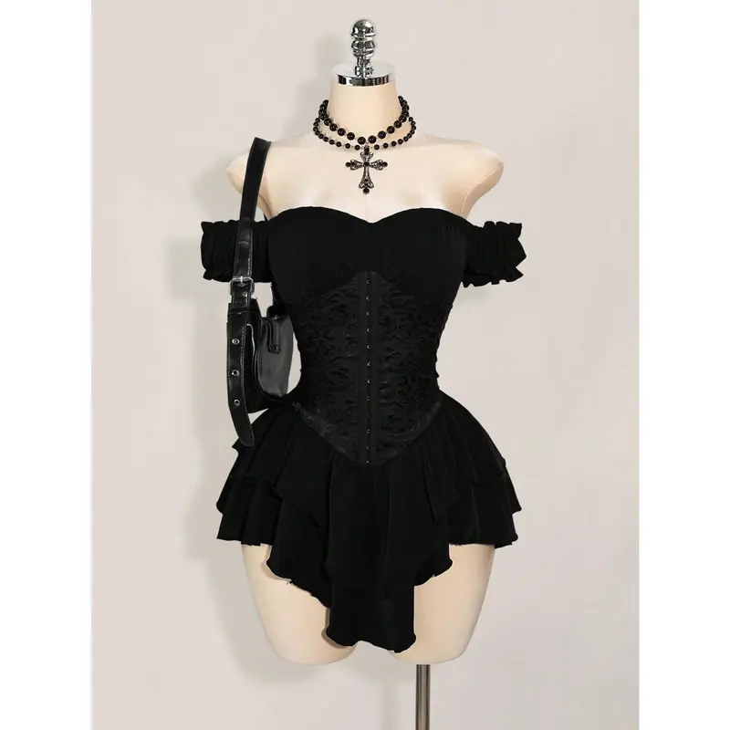 white christmas dresses Steal The Scene Floral Corset Ruffle Mini Dress main image 0