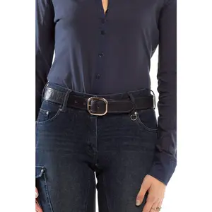 Equestrian Belt - Sapphire Croc