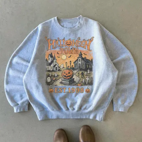 Halloweentown Est 1998 Vintage Sweatshirt, Retro Spooky Fall Sweater, Halloween Pullover Gift for Men and Women