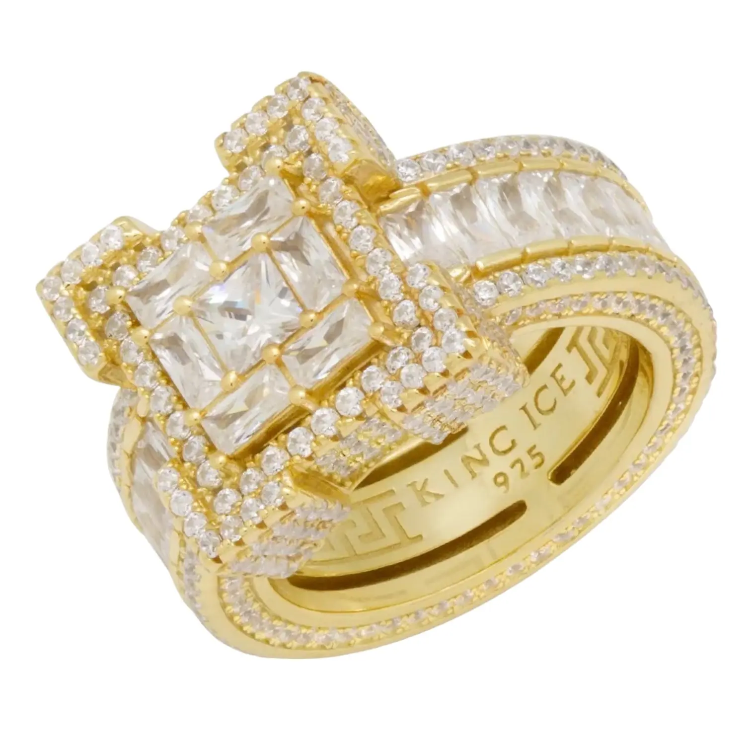 KING ICE: Baguette Cut Platform Ring KING ICE: Baguette Cut Platform Ring