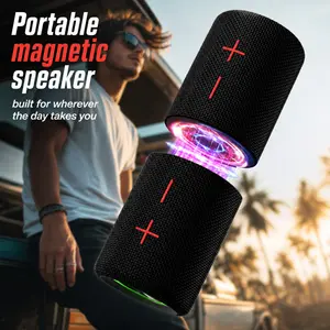 SummerWins 2-in-1 Mini Splittable Wireless Bluetooth Speaker - IPX5 Waterproof, 20W Stereo Dual System, 8000mAh Battery, V5.3, 24H Playback, Hands-Free Calling, Dazzling Lighting, Wired Smartphone Link, Cable-Free Interactive Bass (DealsForYouDays), Audio