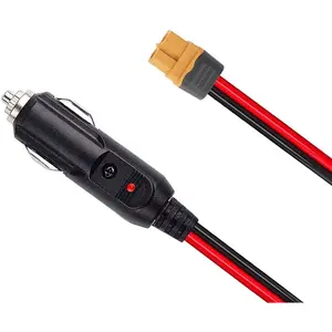 XT60 Extension Cable XT60 Female to Cigarette Lighter Male Plug Extension Cable 3.3Feet 12AWG XT60 Adpter Cable Compatible with Panel RV Station Generator