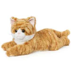 14''|1.6Lbs Orange Tabby Cat stuff Plushies toys, Weighted Stuffed Animals stich stuff Plushies, toy Gift idea, Microwavable Heating Pad for Cramps, Pain Stress Relief, Heatable Coolable Lavender Scented for Anxiety, CUCKOOL Valentine's day gift idea