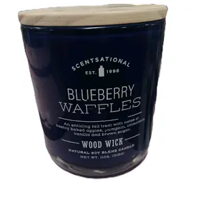 Scentsational Blueberry Waffles Candle - Natural Soy Blend - Ornaments, Decor