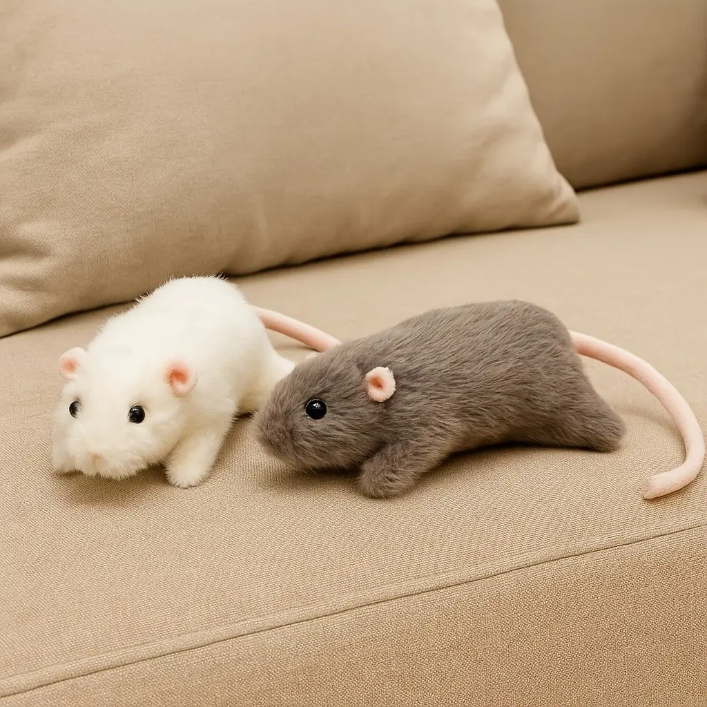 Realistic Soft Plush Mouse Doll, Cute and Rodent with Ears, Soft Adorable Stuffed, Perfect for Kids and Collectors, Durable Toy, Home Decor Gift, Cuddly Stuffed Animal, Huggable Collectible, Stuffed Animal Gifts