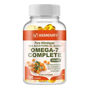 Xemenry - Sea Buckthorn Oil Blend Capsules - OMEGA-7 2000mg - Natural Vitamin Antioxidant - Immune Support, Heart, GI, Skin Health