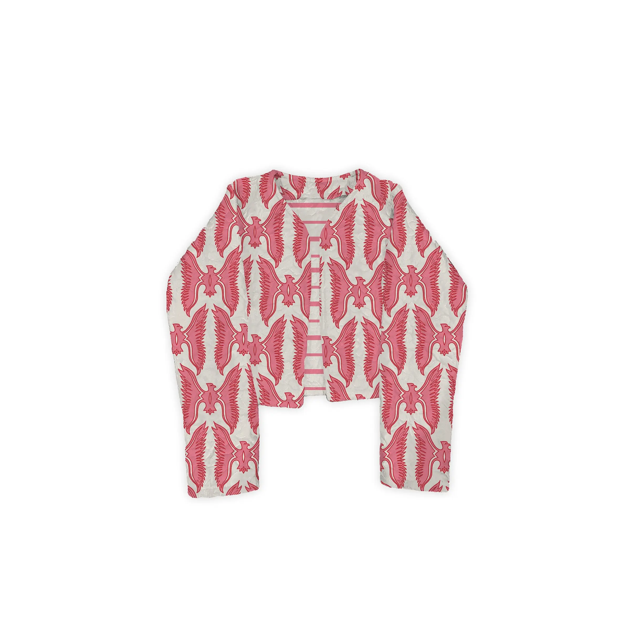 Chase Firebird Sand / Fuchsia Cropped Quilted Jacket