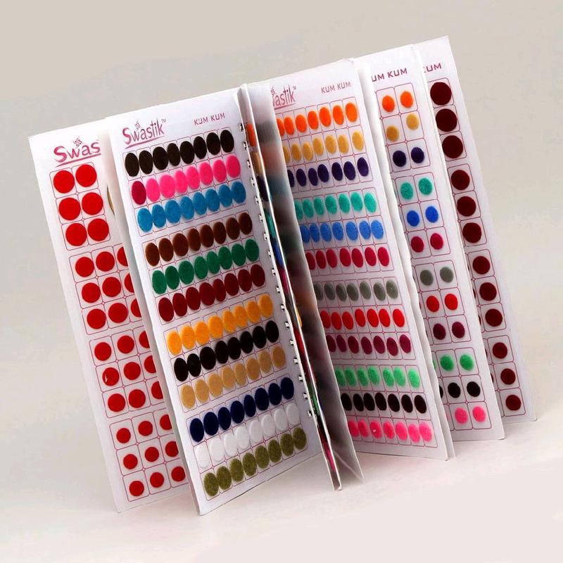 Traditional Indian Velvet Bindi with Assorted Colors Cultural & Religious Significance