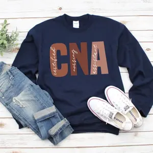 Certified Nursing Assistant Sweatshirt, CNA Nurse Life Crewneck, CNA Work Shirt, Nursing School Graduation Gift, Comfortable Cotton Menswear
