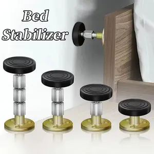 Adjustable Threaded Bed Frame Anti-Shake Tool,Headboard Stoppers Fixer with Anti-Shake Nut,Bedside Antishake Telescopic Support Stabilizer for Beds Room Wall Cabinets Sofas Cabinets Desks