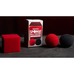 Murphy's Magic Color Changing Sponge Balls to Square - Red & Black - Self-Working Magic Tricks for Magicians - Includes Online Tutorial