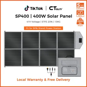 [Summer Vibes]CTOLITY SP400 400W Foldable Solar Panel 41V 10A High-Efficiency 22% Portable Solar Charger with Adjustable Kickstand for RV Camping Power Station