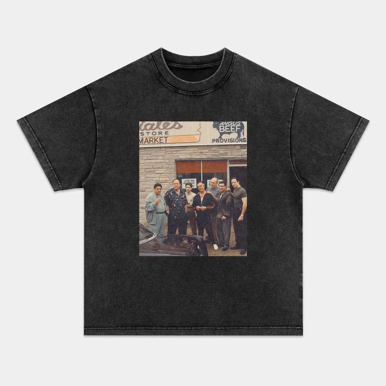 The Sopranos Unisex Ribbed Round Neck Pure Cotton T-Shirt - Regular Fit, Breathable Short Sleeve, Casual Streetwear Fashion Top (020301)