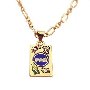 14K Gold-Plated Venezuelan Necklace Handmade Jewelry Pendant 18-Inch Adjustable Chain Perfect Gift for Venezuelans Emotional Charm Harina PAN Vinotinto Malta Savoy Polar Venezuela Map Samba - - Cadena con dije para regalo, dije de venezuela