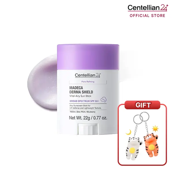 [NEW] [Centellian24] Madeca Derma Shield Vital Airy Sun Stick (OTC) 22g | Pore-Blurring Primer Effect | Oil-Control & Matte Finish with Cica & Sebum Care | Korean Skincare